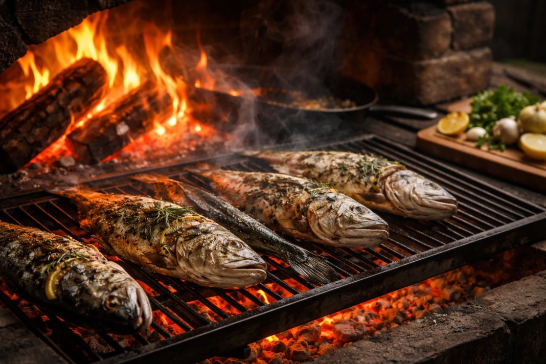 Ce înseamnă gust de lemn corect pentru pește gătit la jar sau în cuptor pe lemne?