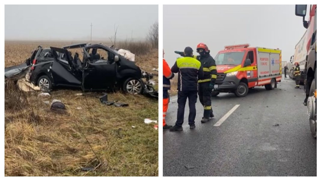 Accident rutier serios în Timiș: Șase pierderi de vieți, două persoane internate în spital